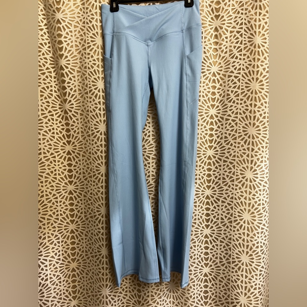 Fabletics Sky Blue Flare Pants NWT
